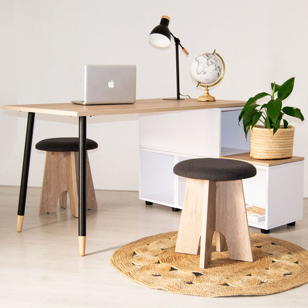 Tom Tom L-Shape Storage Desk - White.