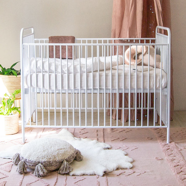 Skylar Metal Cot - White